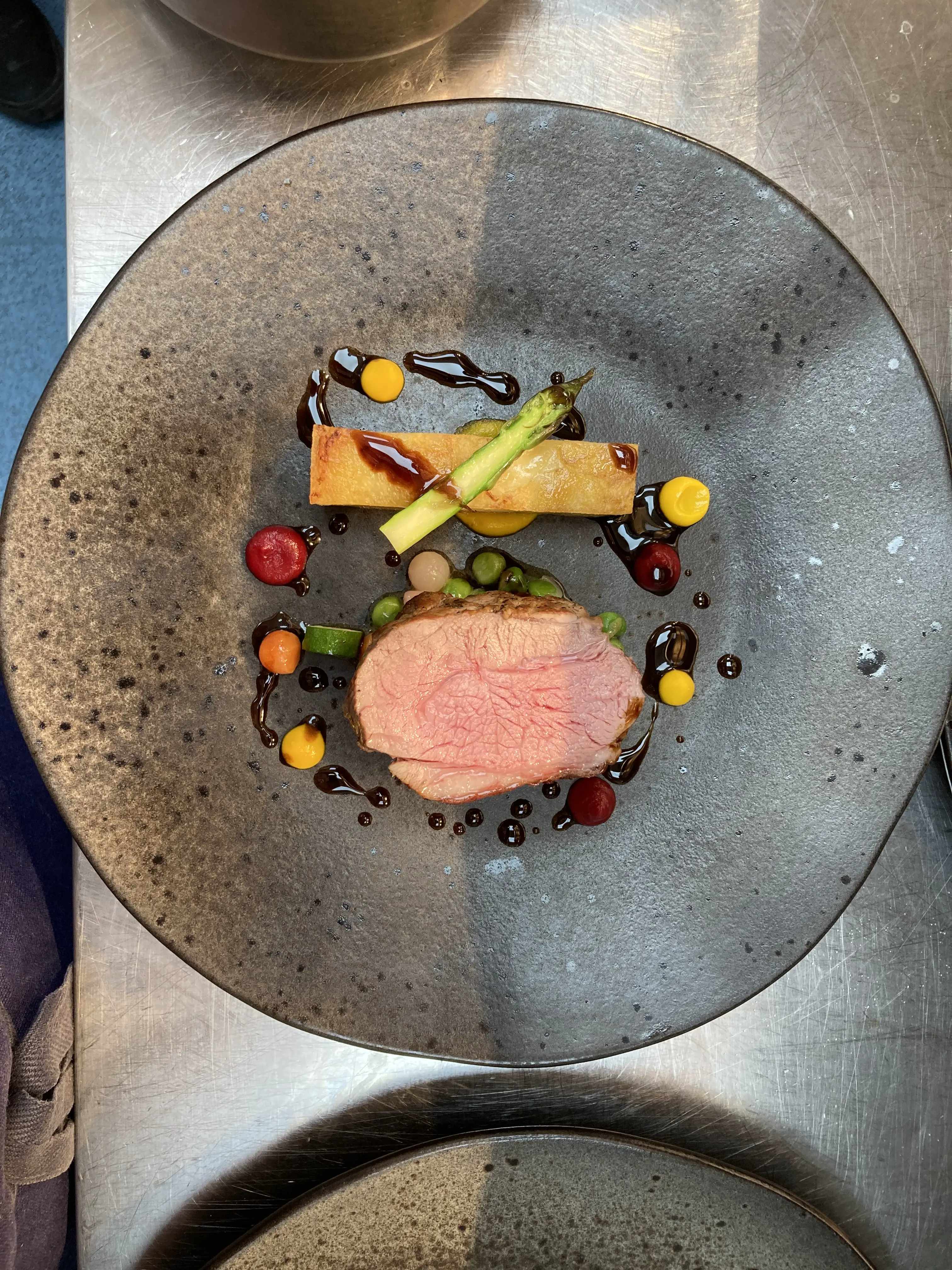 Beautifully plated dish with seasonal ingredients
