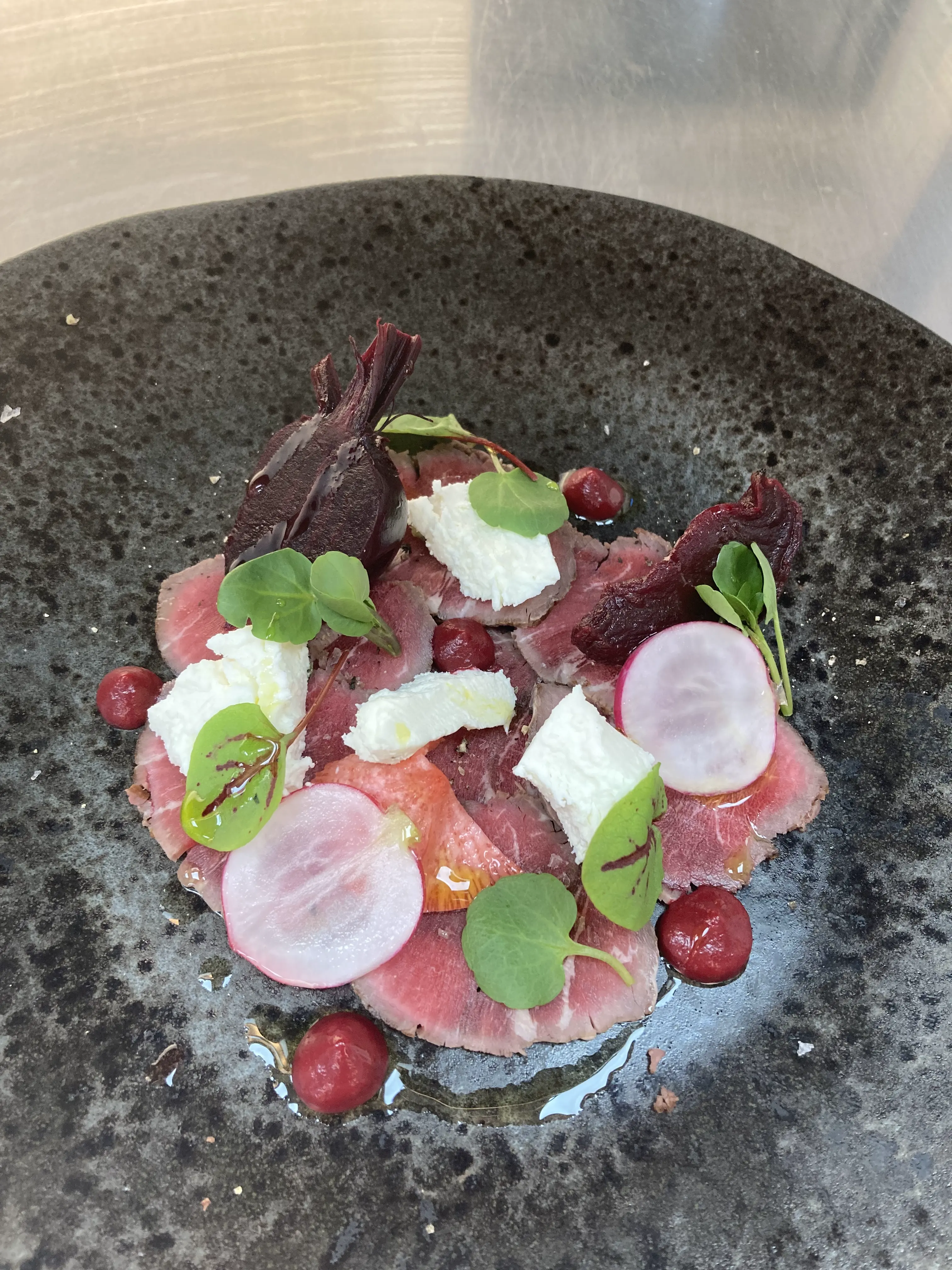 Artfully crafted plate